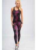 Black and amaranth patterned leggings H001 - Online store - Boutique